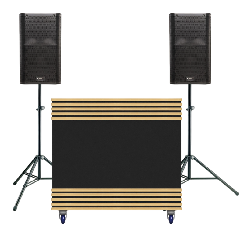 Luxe LED DJ Booth XL- Zwart (incl. 2x K12 en accessoires)